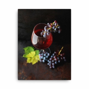 Canvas - Wine and Grapes canvas mural art