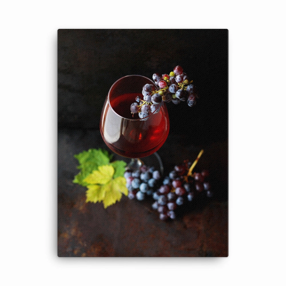 Canvas - Wine and Grapes canvas mural art