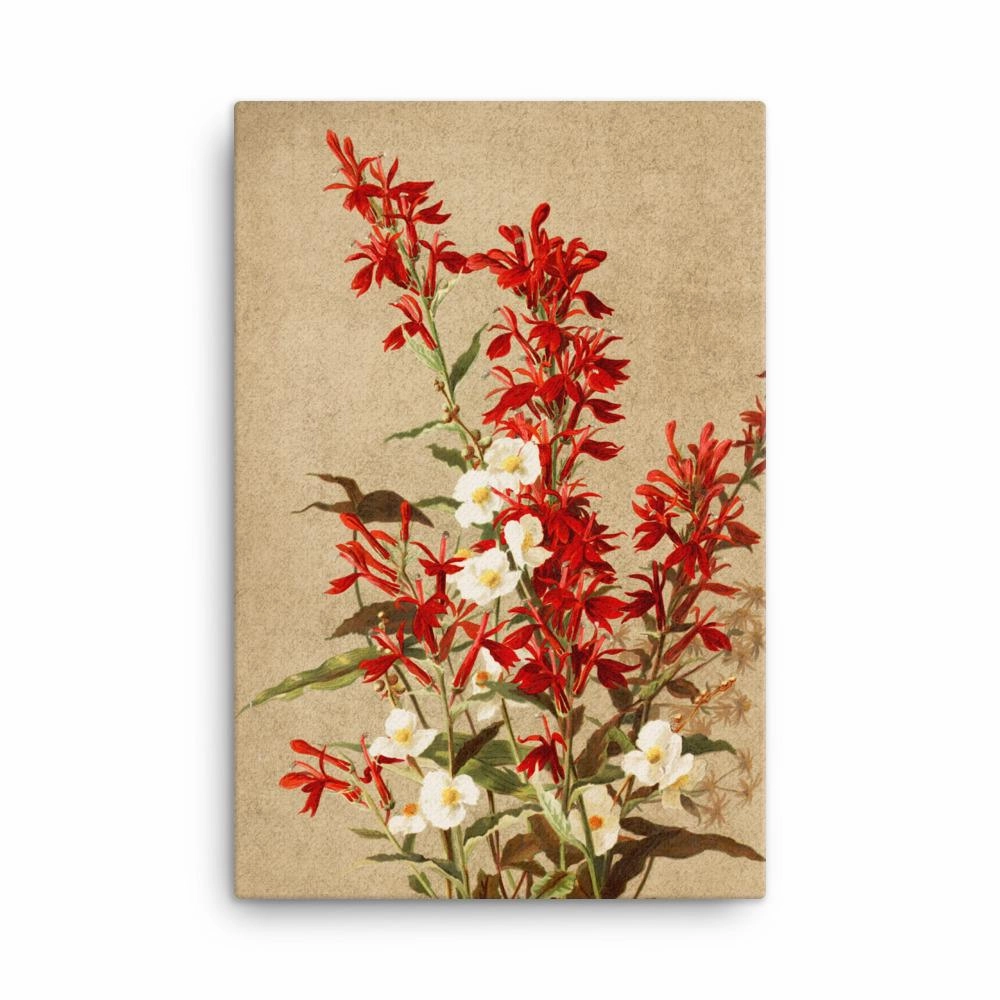 Cardinal Flowers - Canvas