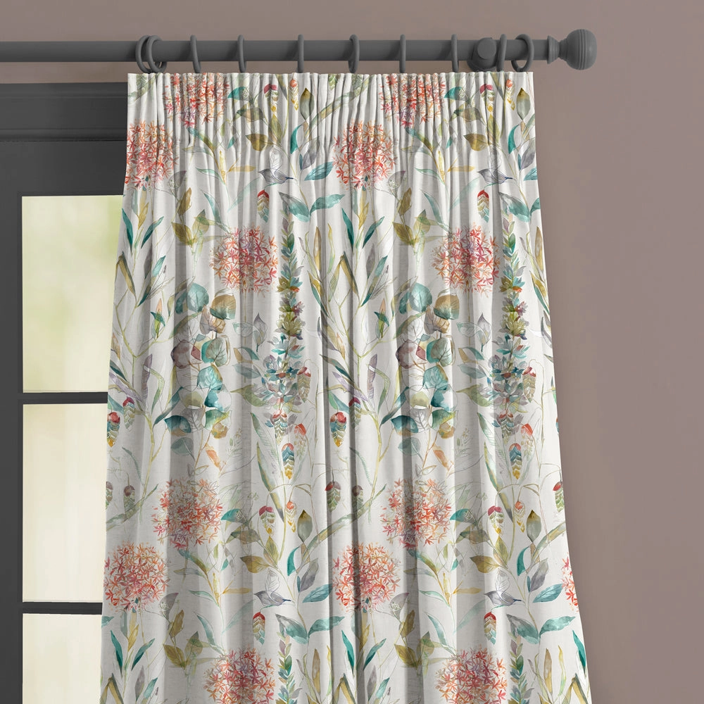 Carneum Ann Printed Made to Measure Curtains Cinnamon