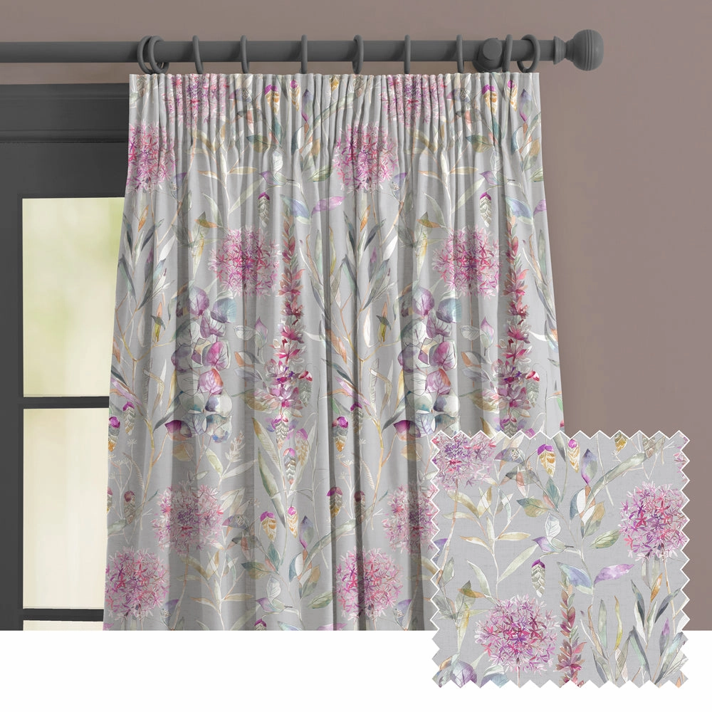 Carneum Fiona Printed Made to Measure Curtains Raspberry patterned fashion rug  