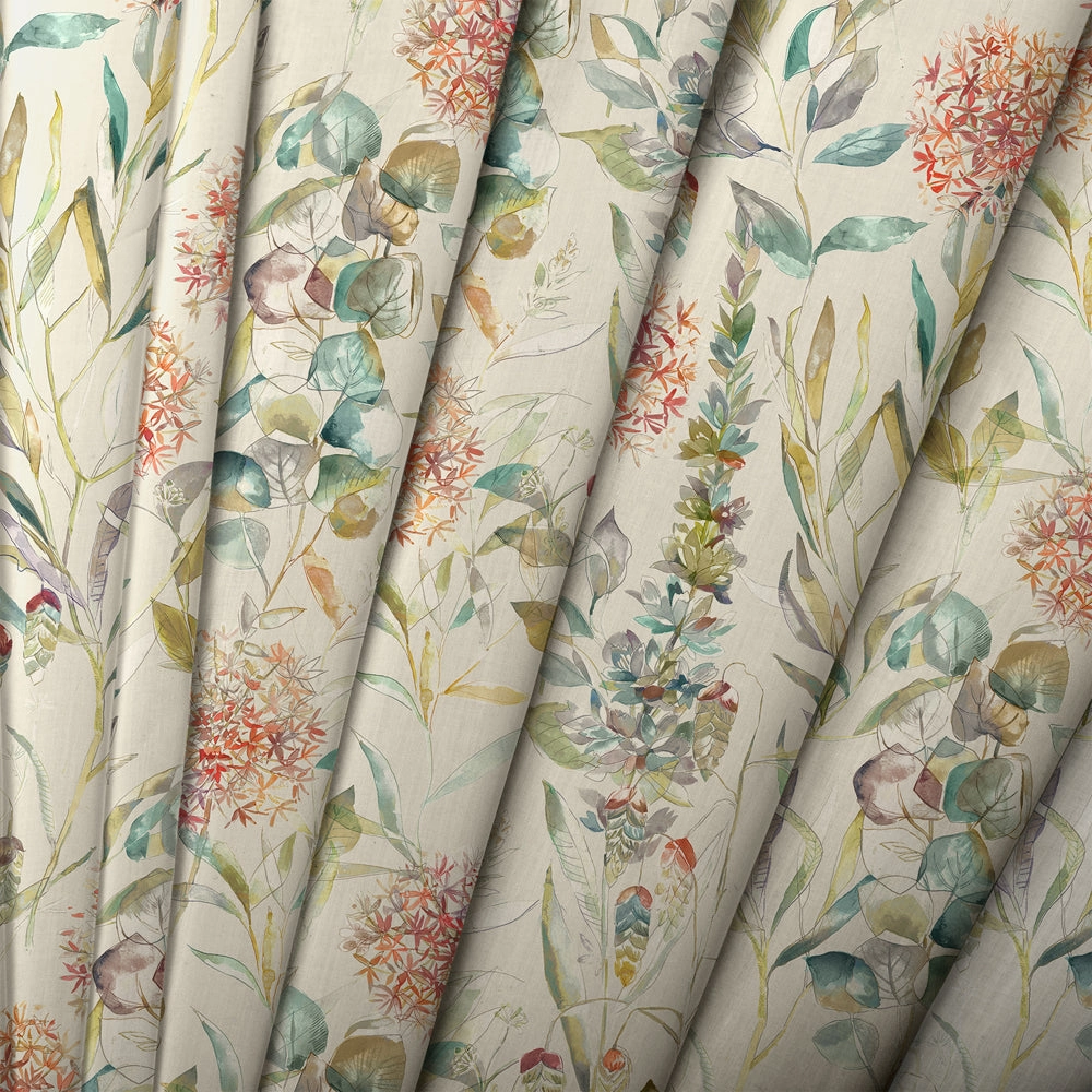 Carneum Printed Cotton Fabric (By The Metre) Cinnamon Linen