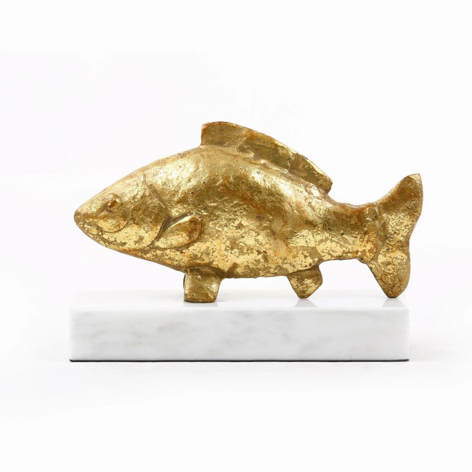 Carp Fish Statue in Gold Leaf