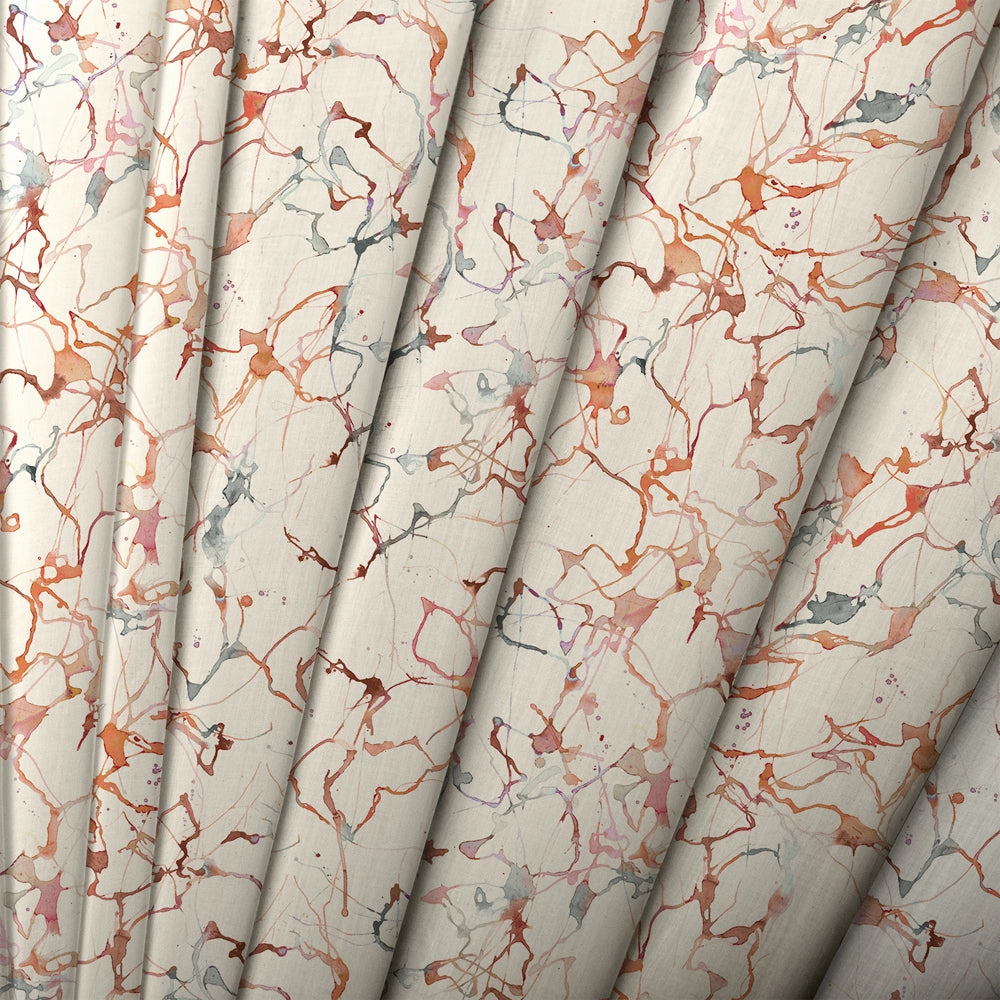 Carrara Printed Cotton Fabric (By The Metre) Rosewater