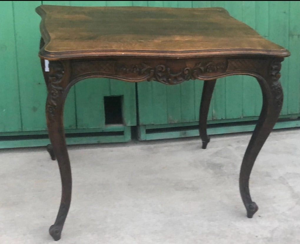 CARVED OAK LOUIS XV LARGE CENTER TABLE interior room decor