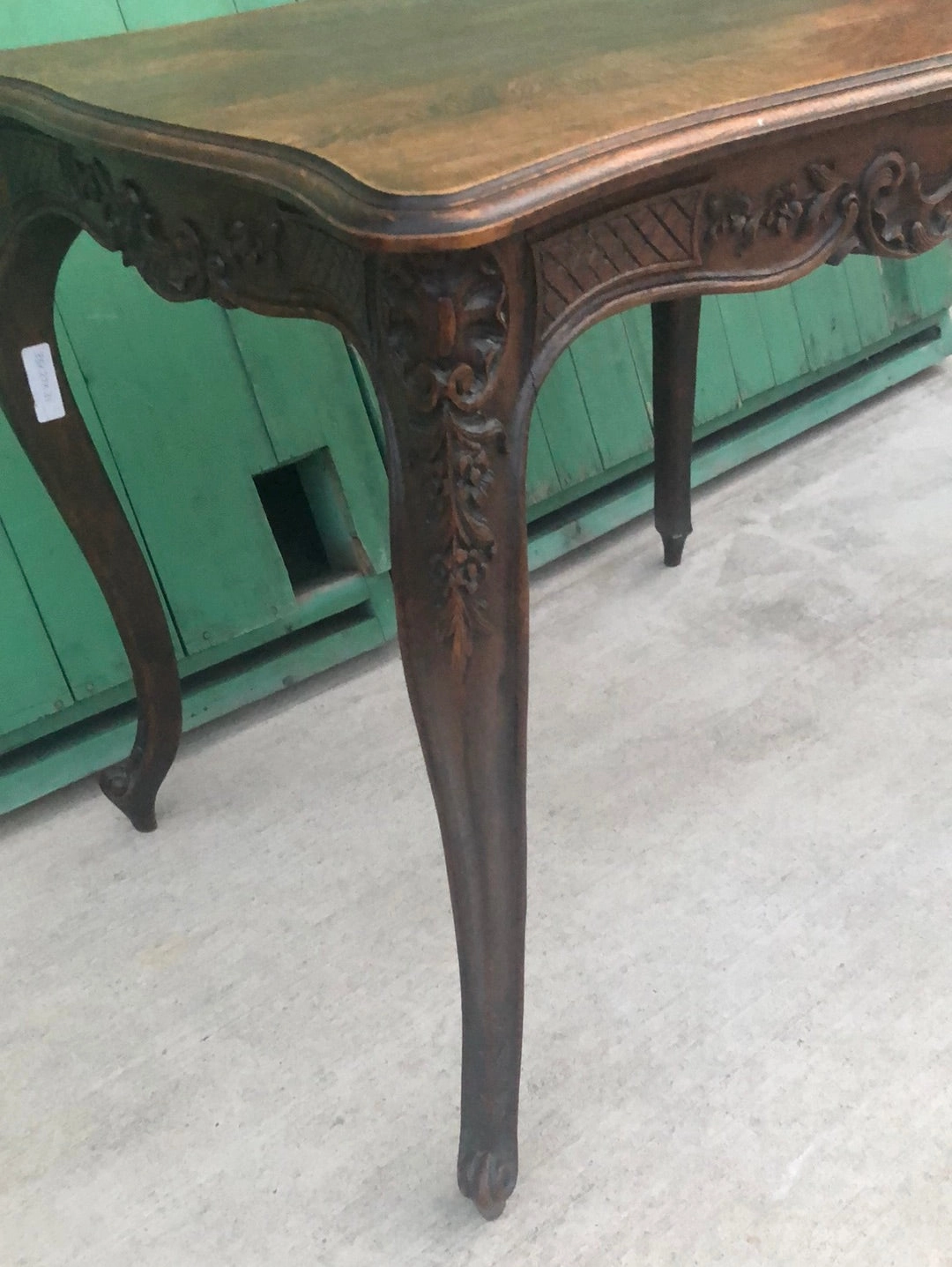 CARVED OAK LOUIS XV LARGE CENTER TABLE