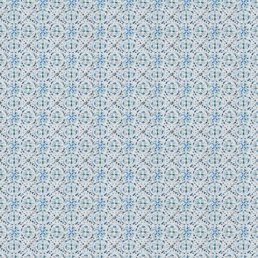 Casia Printed Cotton Fabric (By The Metre) Denim