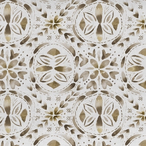 Casia Printed Cotton Fabric (By The Metre) Stone elegant table cloth  