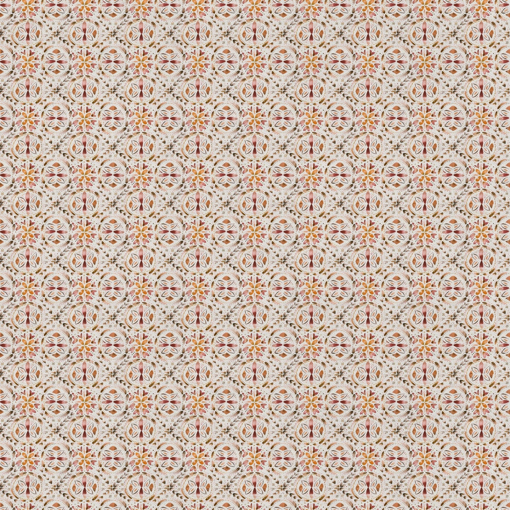 Casia Printed Cotton Fabric (By The Metre) Terracotta