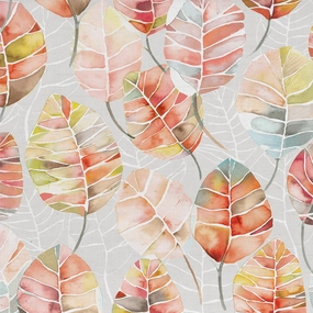 Cassava Printed Cotton Fabric (By The Metre) Cinnamon elegant table cloth  