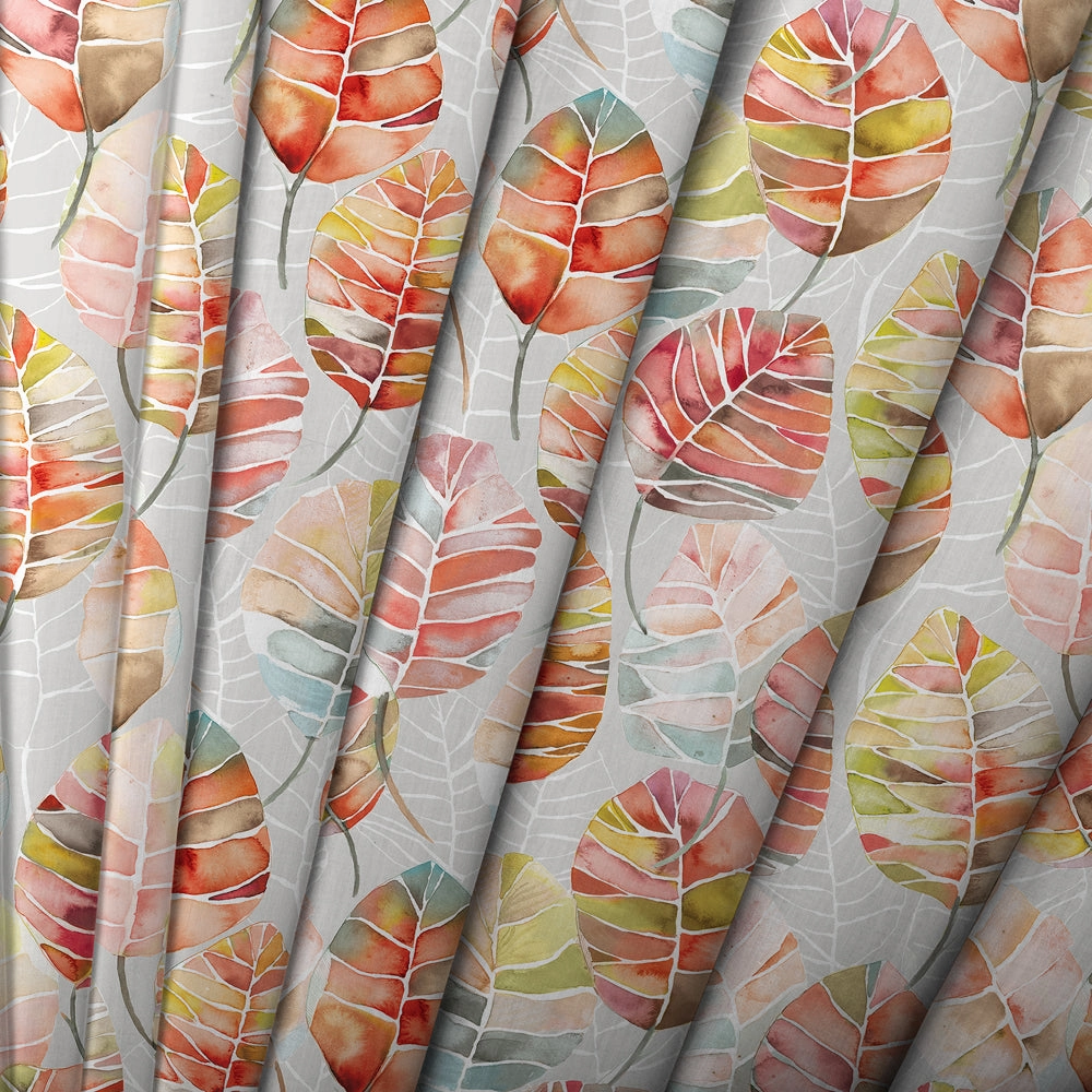 Cassava Printed Made to Measure Curtains Cinnamon