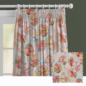 Cassava Printed Made to Measure Curtains Cinnamon patterned fashion rug  