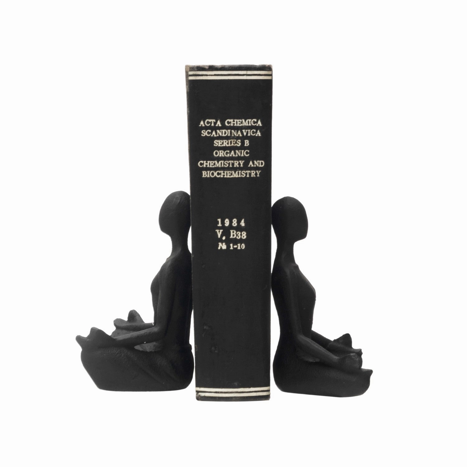 Cast Iron Yoga Figure Bookends Set interior room decor