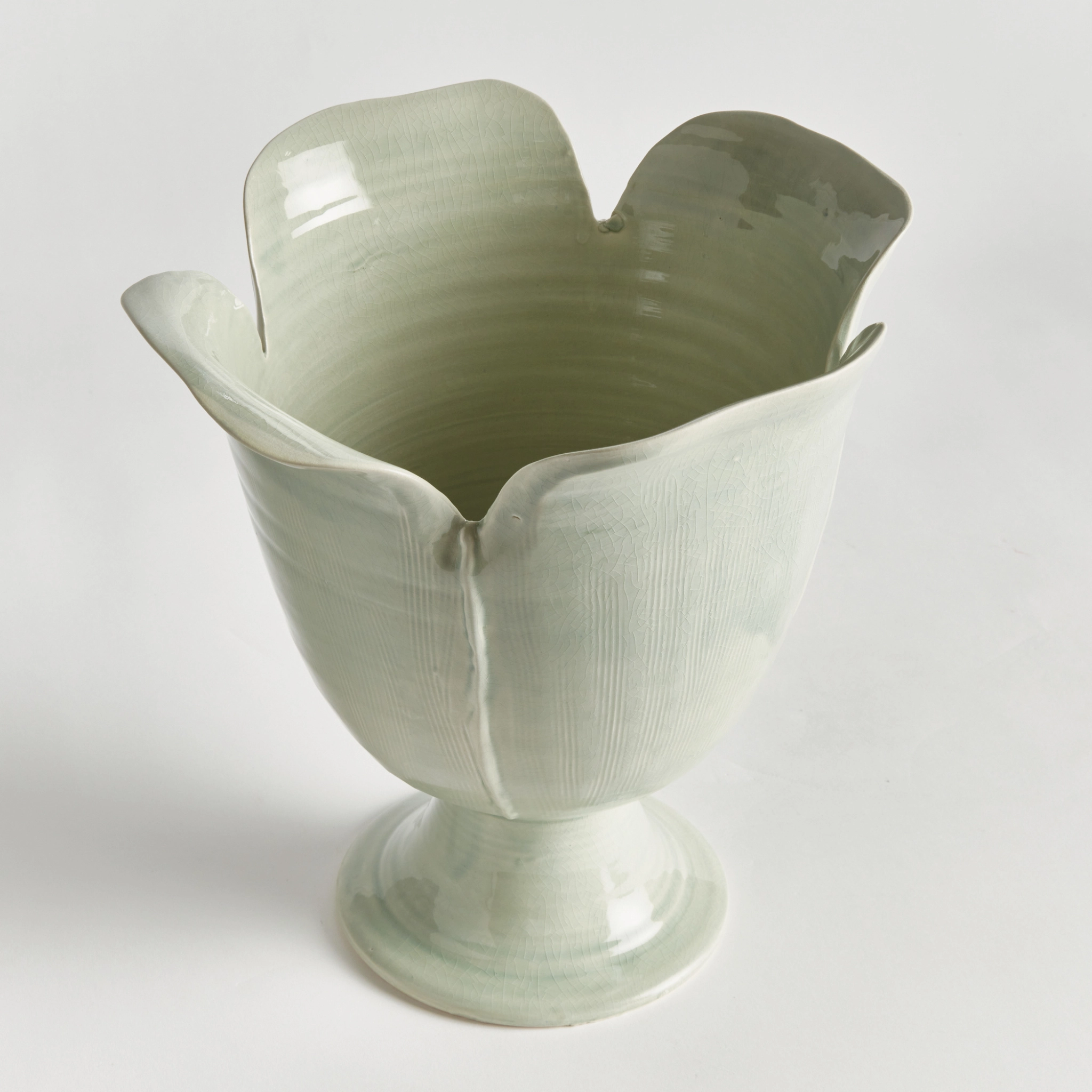Celadon Petalo Vase- Available in Two Sizes