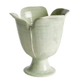 Celadon Petalo Vase- Available in Two Sizes home display ornament