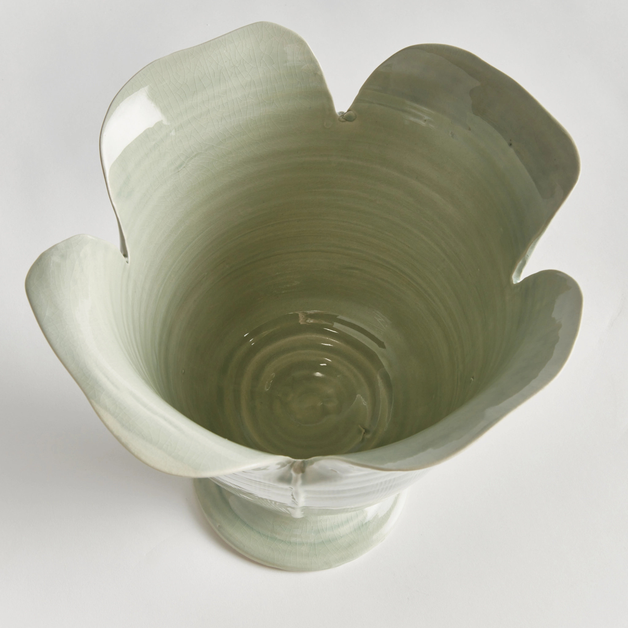 Celadon Petalo Vase- Available in Two Sizes