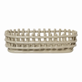 Ceramic Basket - Oval modern art object