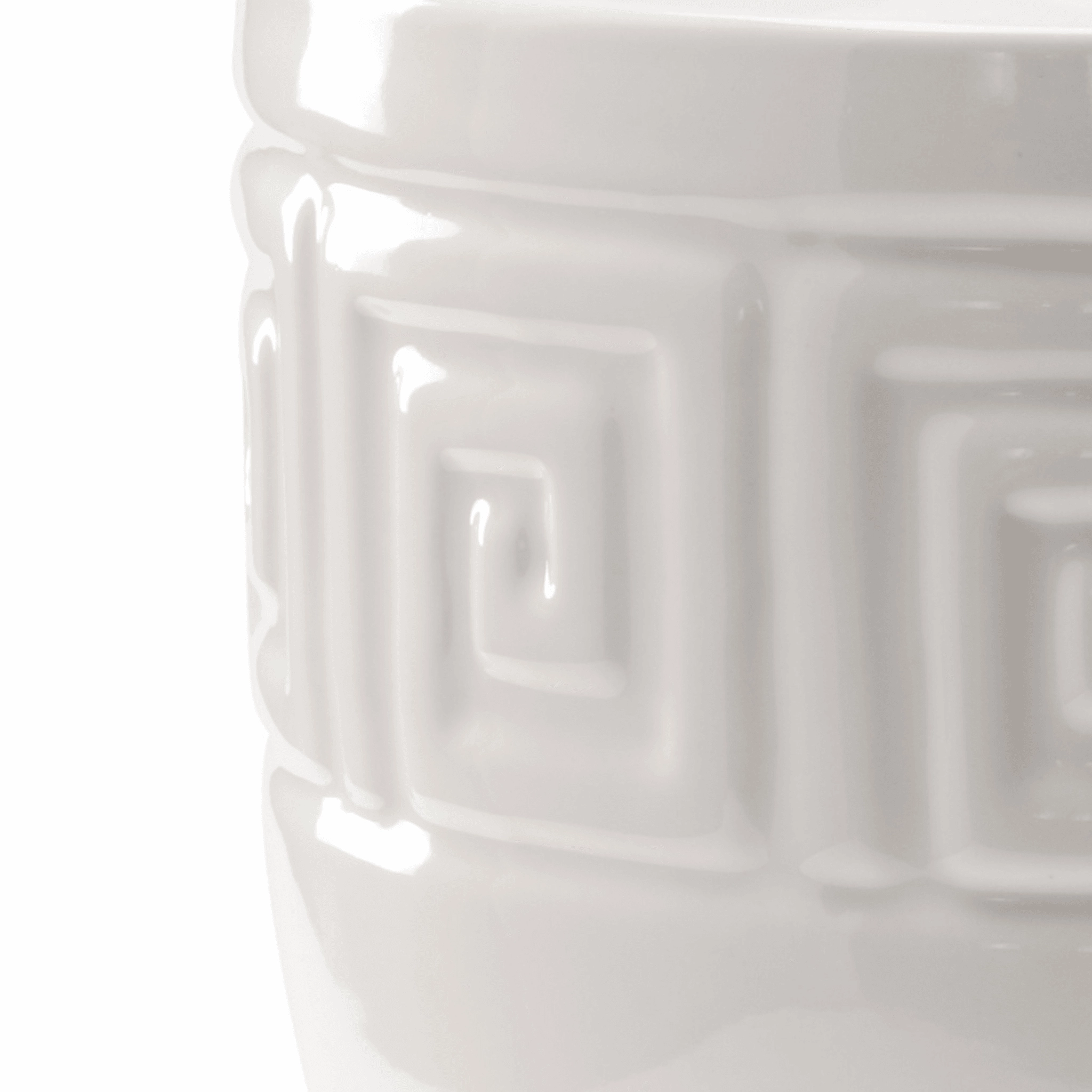Ceramic Grecian Urn in White