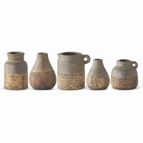 Ceramic Pot w/Gray Glazed Tops ( Multiple Sizes ) interior room decor