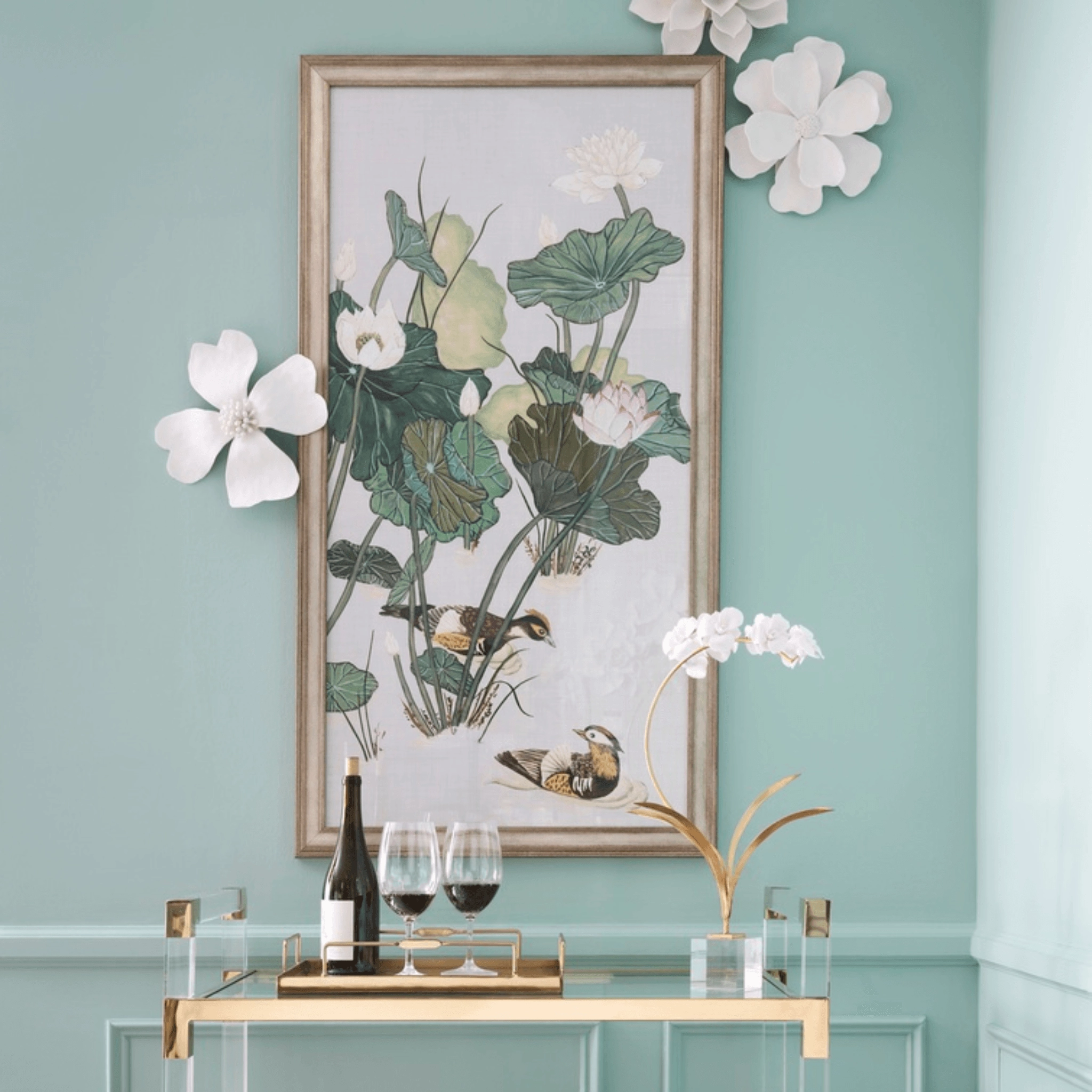 Ceramic White Camellia Wall Flower
