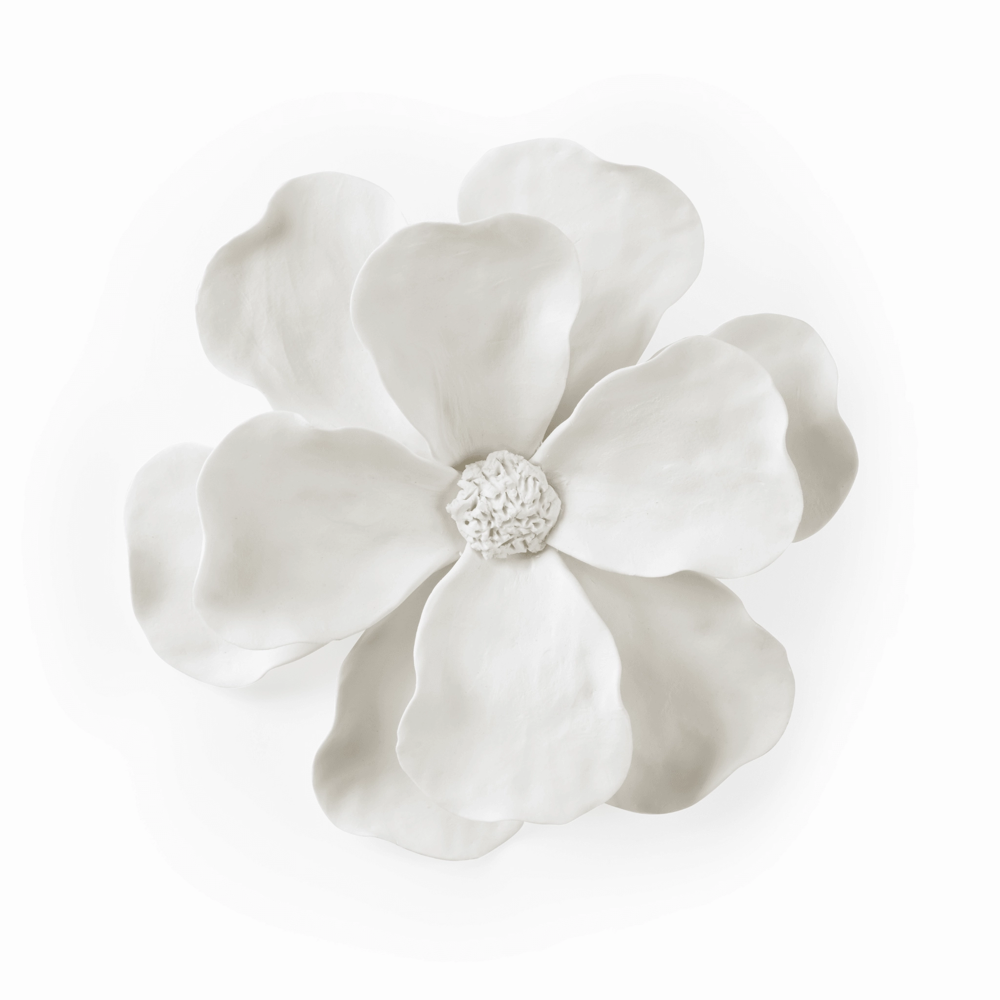 Ceramic White Camellia Wall Flower home display ornament