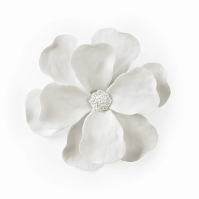 Ceramic White Camellia Wall Flower home display ornament