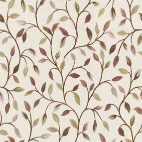 Cervino Woven Jacquard Fabric (By The Metre) Cream Aubergine elegant table cloth  