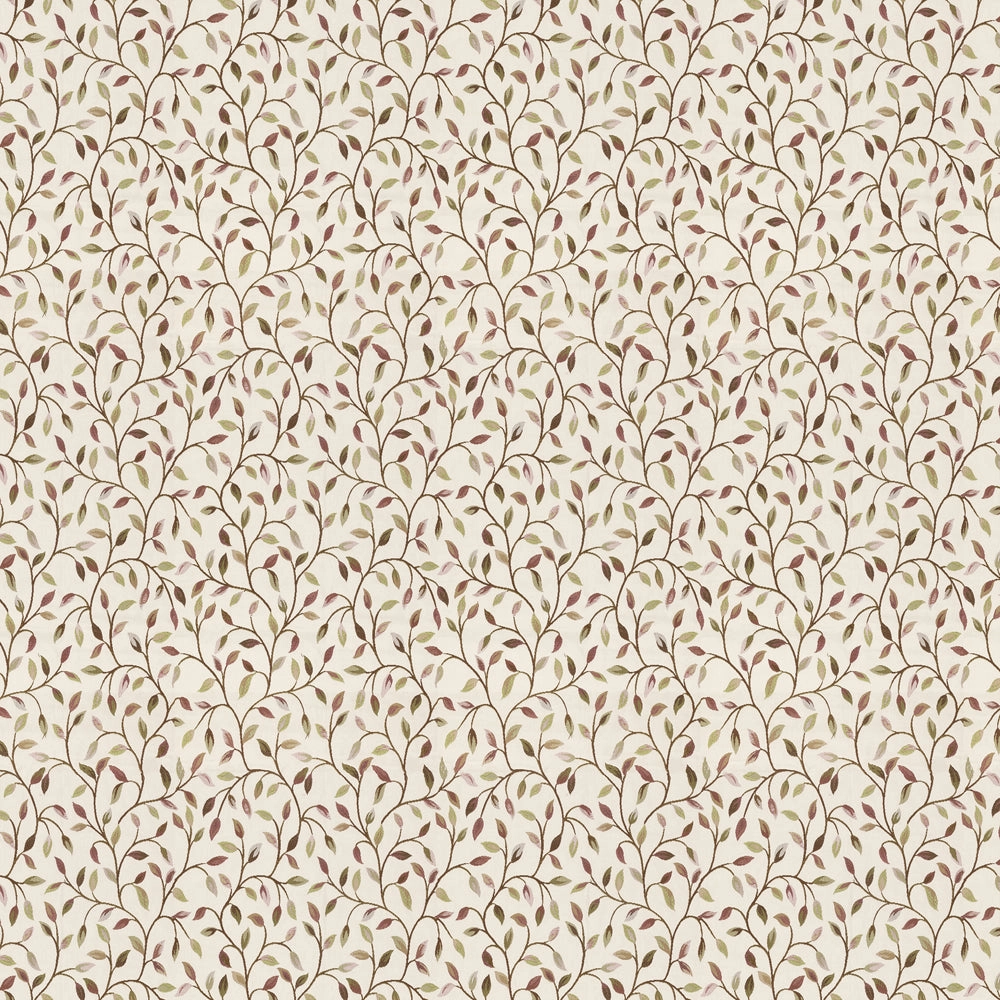 Cervino Woven Jacquard Fabric (By The Metre) Cream Aubergine