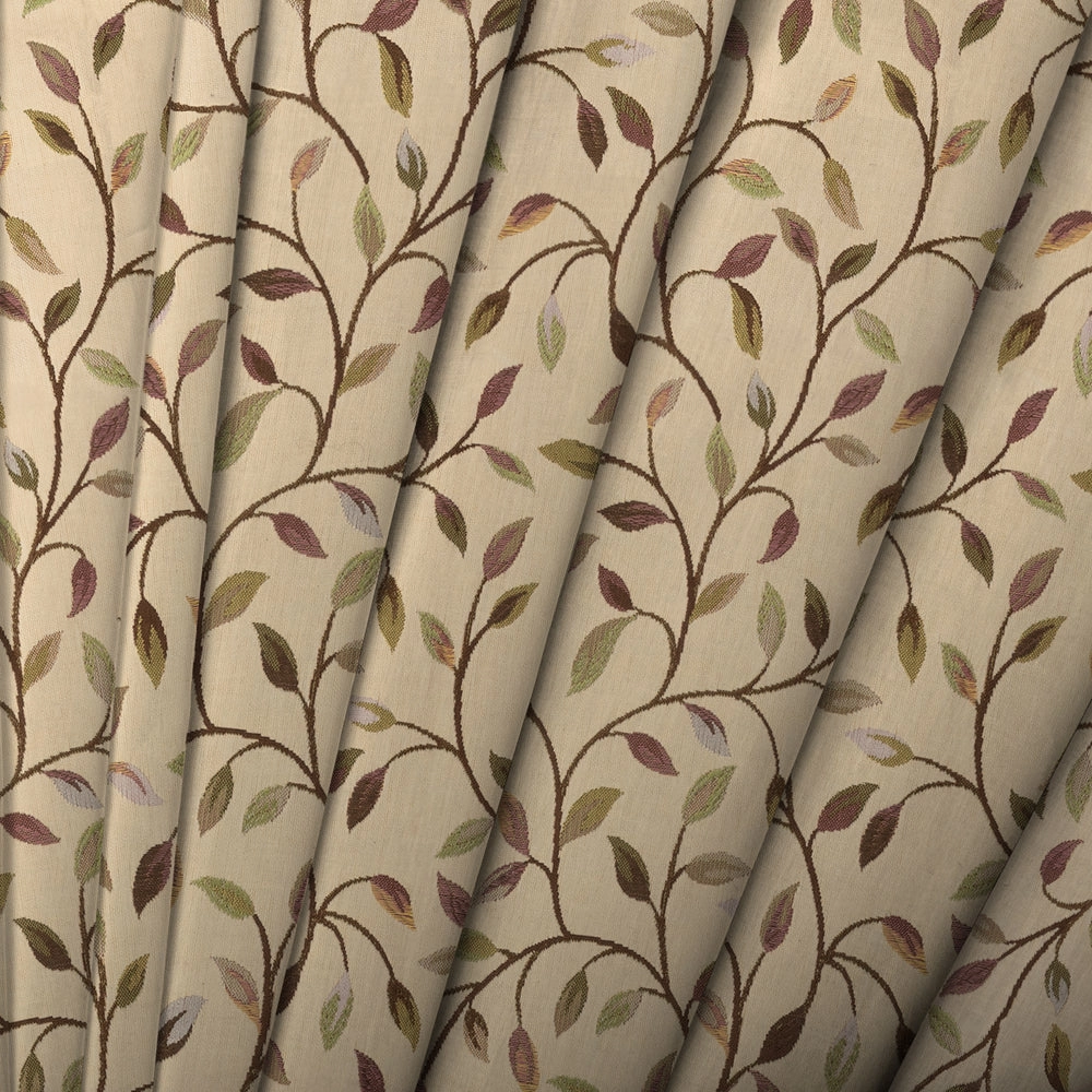 Cervino Woven Jacquard Fabric (By The Metre) Cream Heather