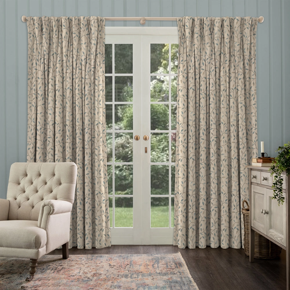Cervino Woven Jacquard Fabric (By The Metre) Duck Egg