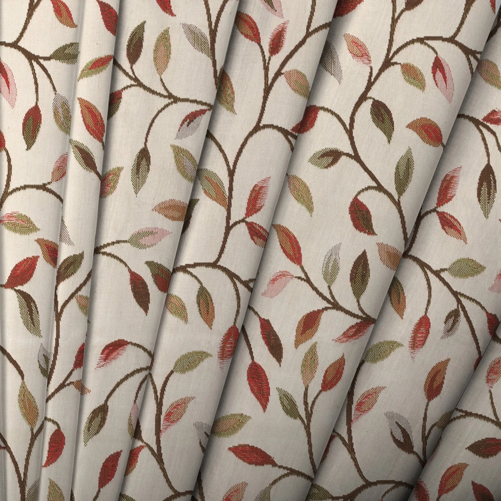 Cervino Woven Jacquard Fabric (By The Metre) Fire