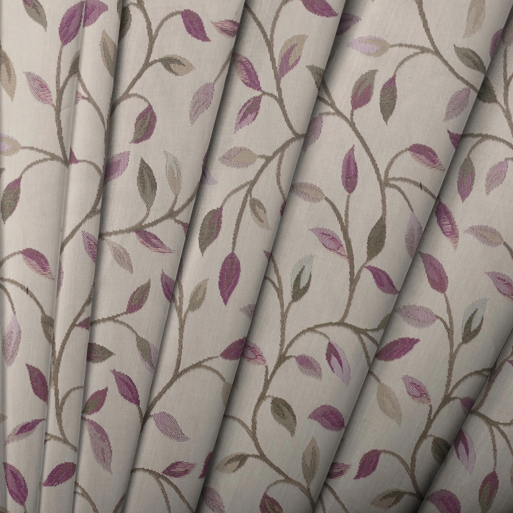 Cervino Woven Jacquard Fabric (By The Metre) Mulberry
