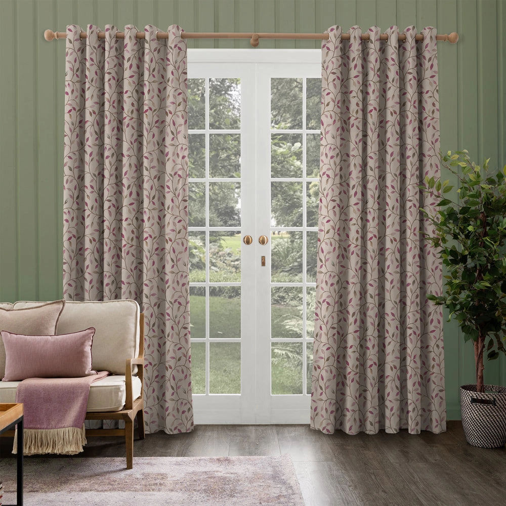 Cervino Woven Jacquard Fabric (By The Metre) Mulberry