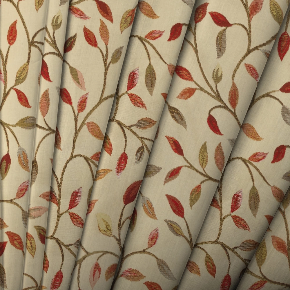 Cervino Woven Jacquard Fabric (By The Metre) Rednut