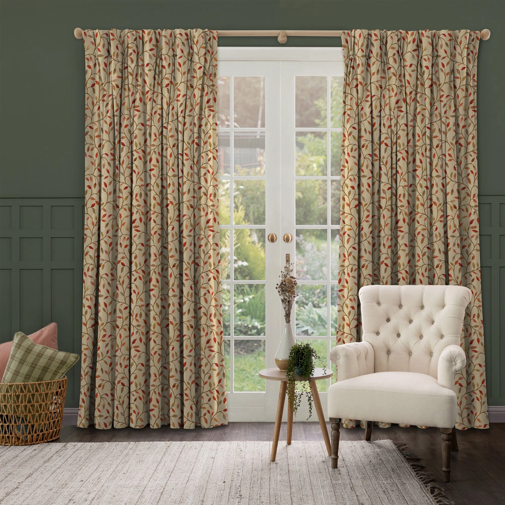 Cervino Woven Jacquard Fabric (By The Metre) Rednut