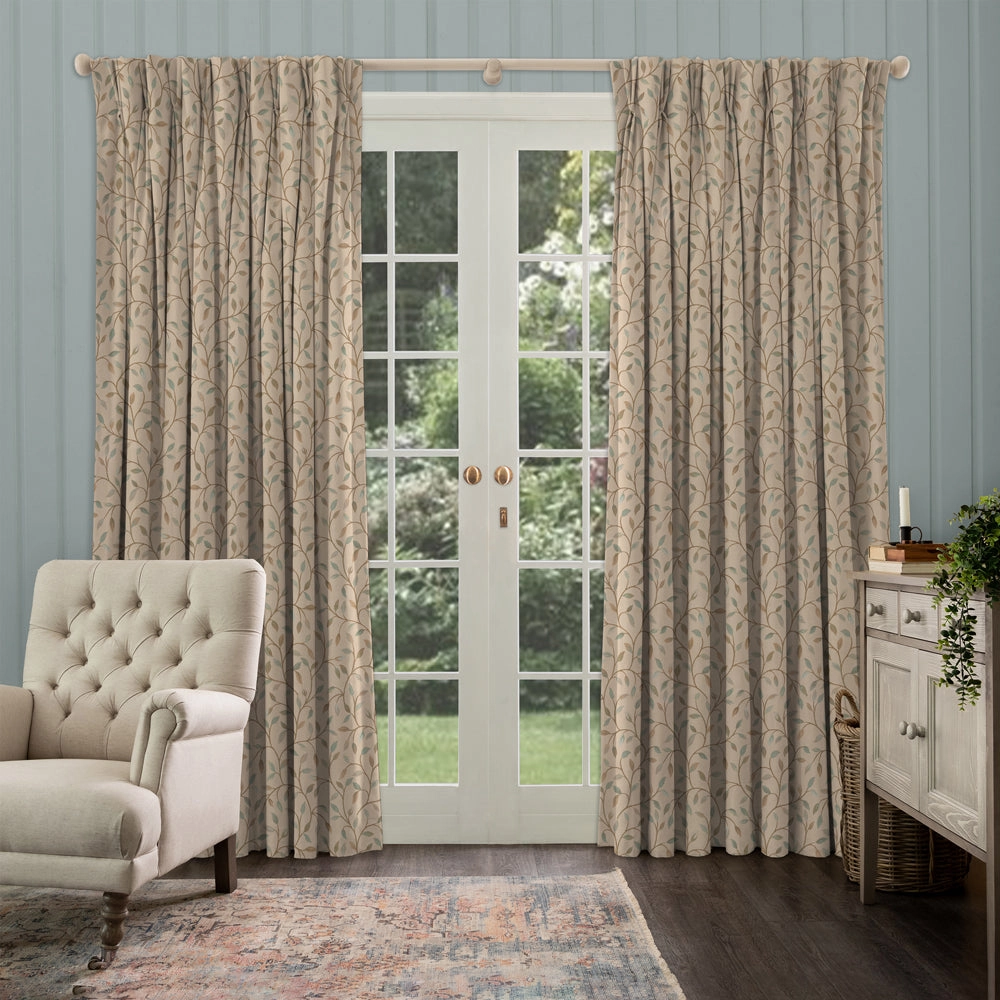Cervino Woven Jacquard Fabric (By The Metre) Robins Egg