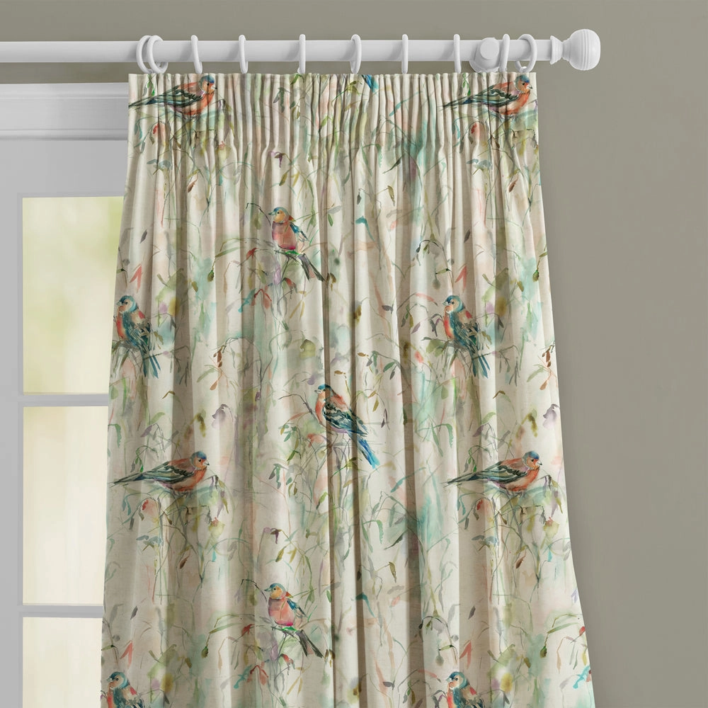 Chaffinch Printed Cotton Fabric (By The Metre) Natural