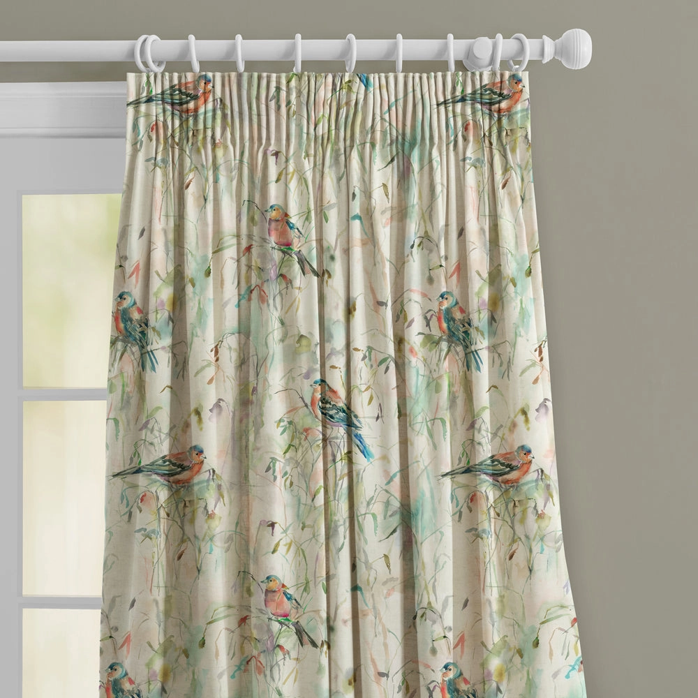 Chaffinch Printed Made to Measure Curtains Linen