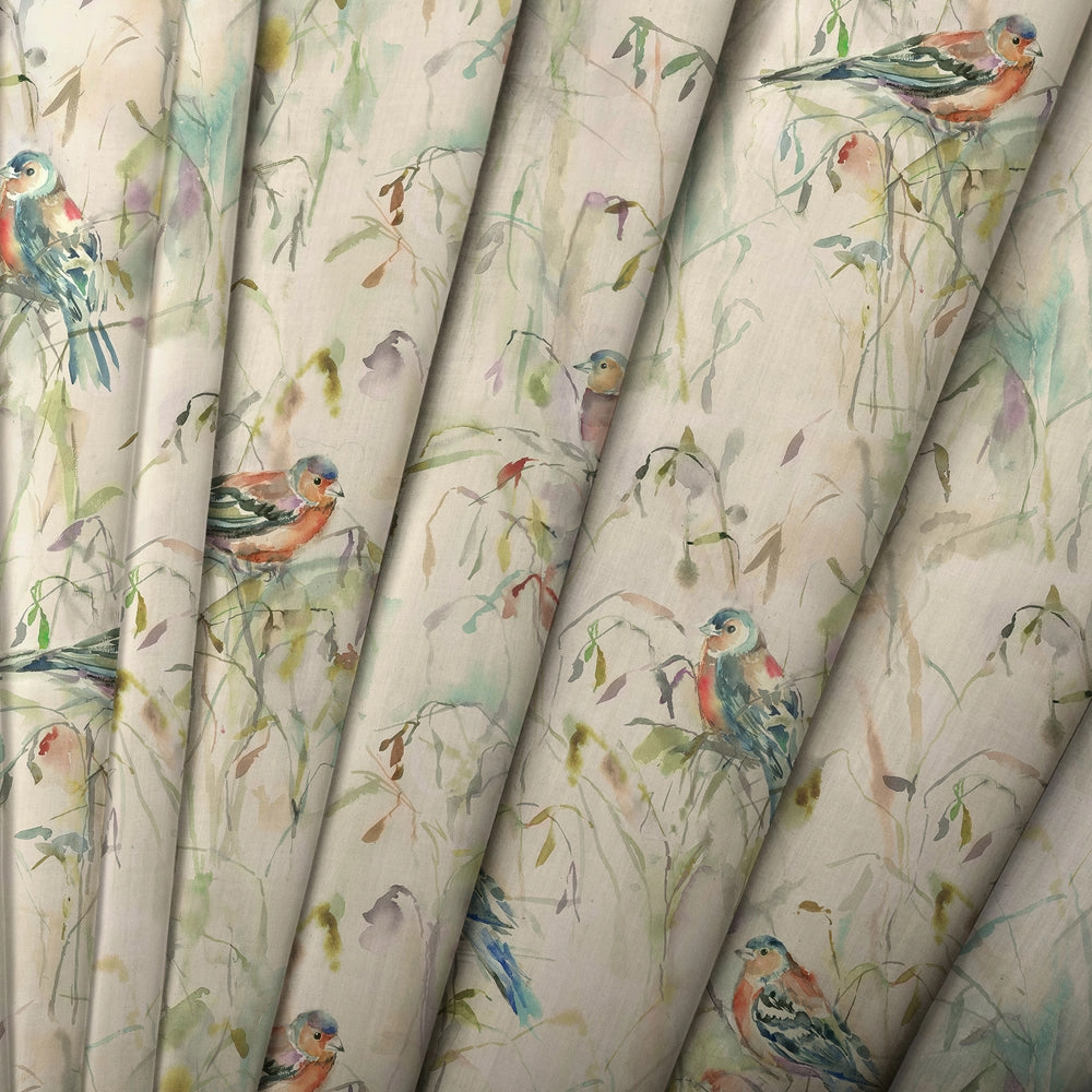 Chaffinch Printed Made to Measure Curtains Linen