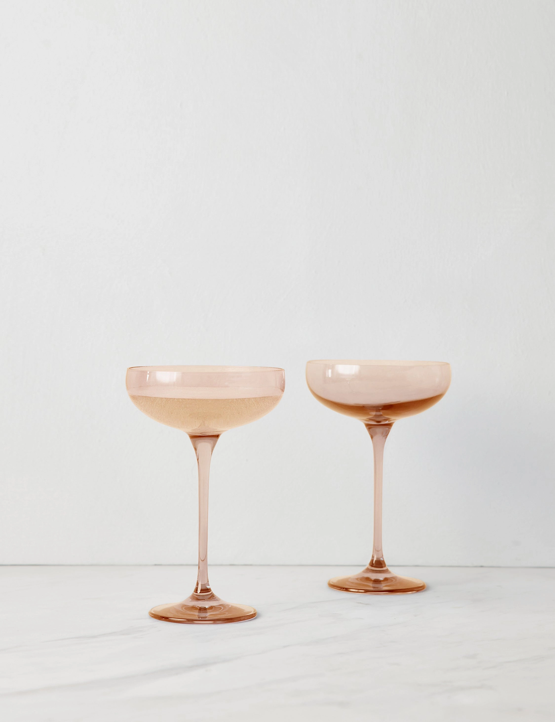 Champagne Coupes (Set of 2) by Estelle Colored Glass