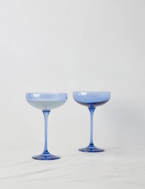 Champagne Coupes (Set of 2) by Estelle Colored Glass decorative tabletop item