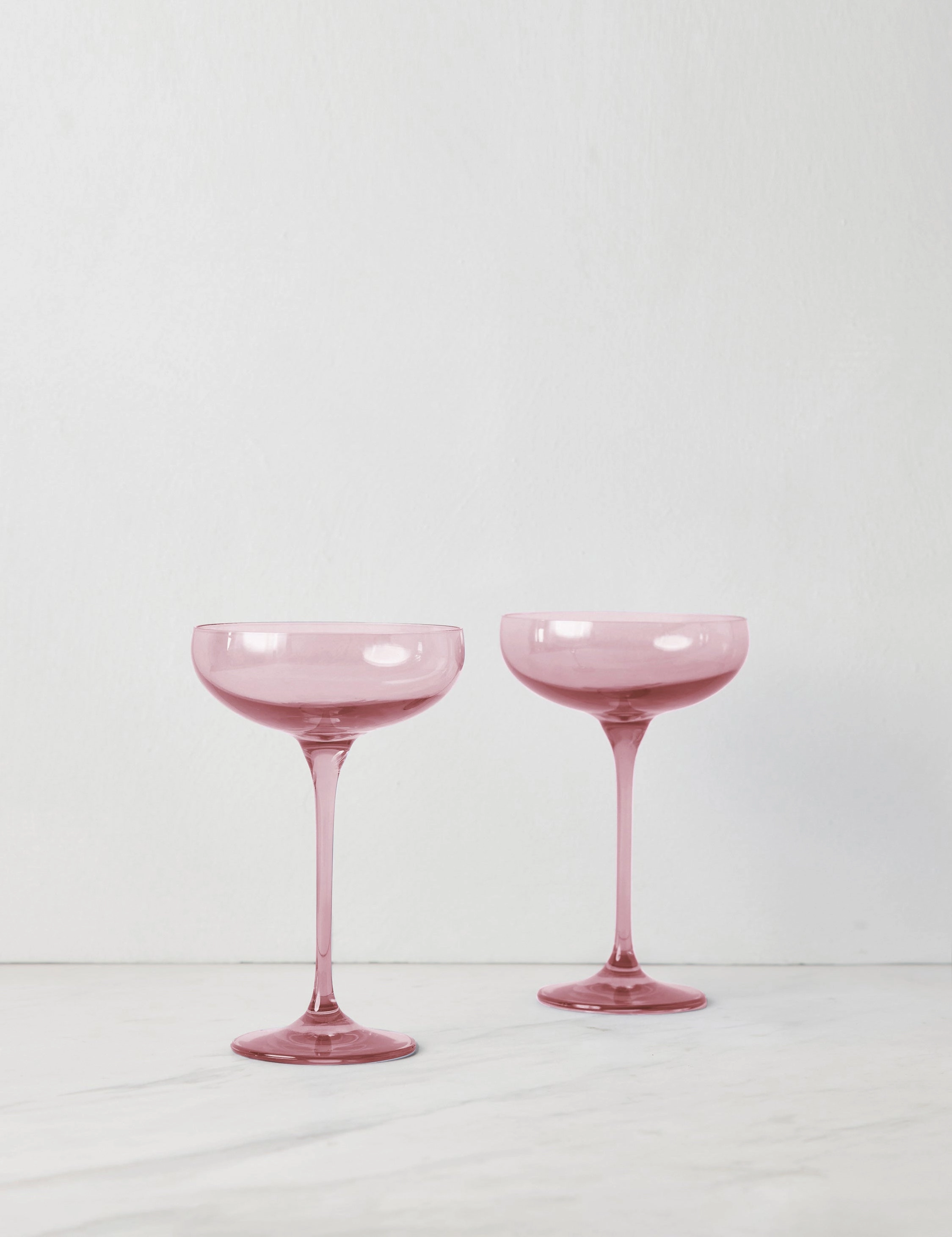 Champagne Coupes (Set of 2) by Estelle Colored Glass