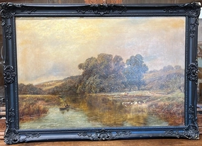 CHARLES SHAW LANDSCAPE OIL PAINTING ON CANVAS 1892 classic mural painting