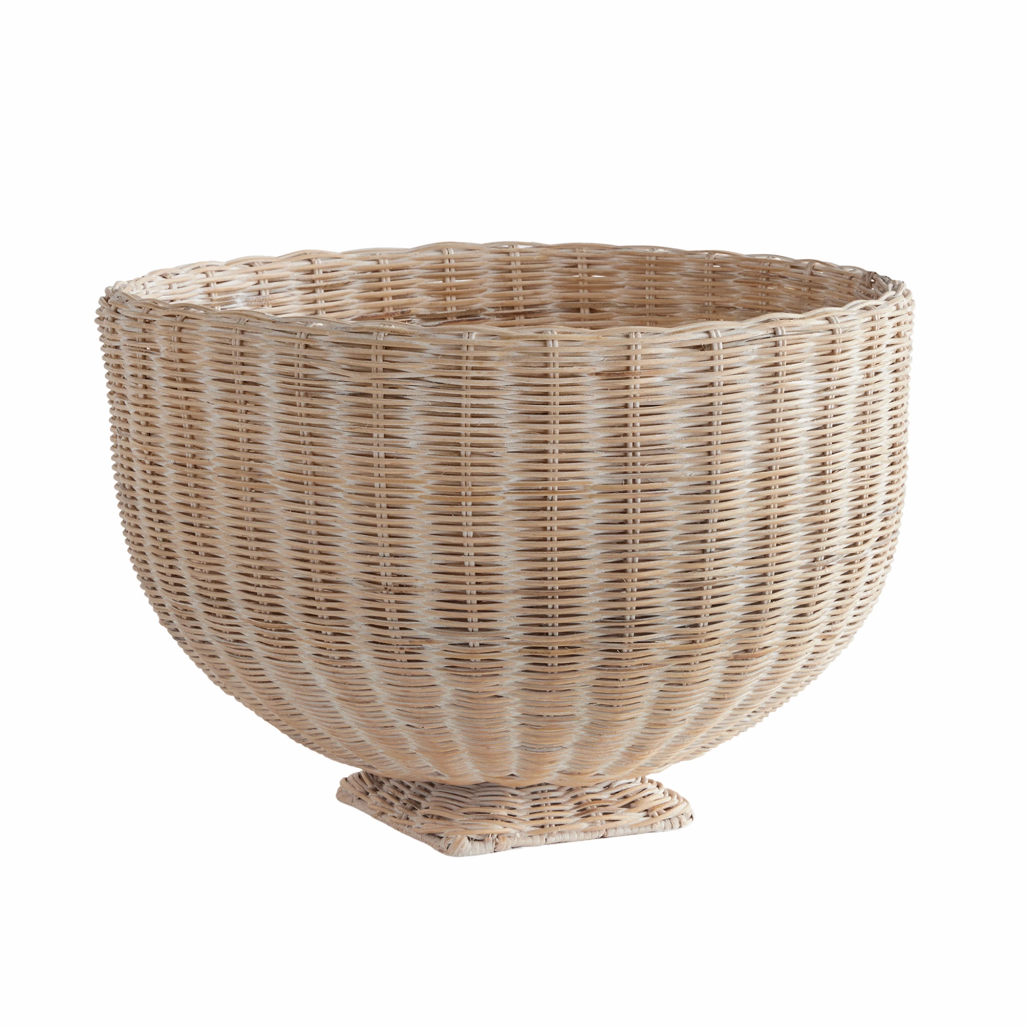 Charleston Rattan Footed Bowl home display ornament