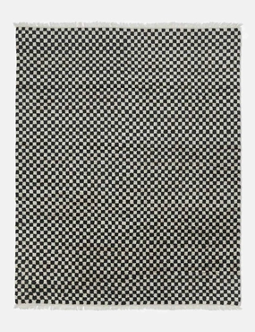 Checkerboard Hand-Knotted Wool Rug by Sarah Sherman Samuel trendy fashion rug