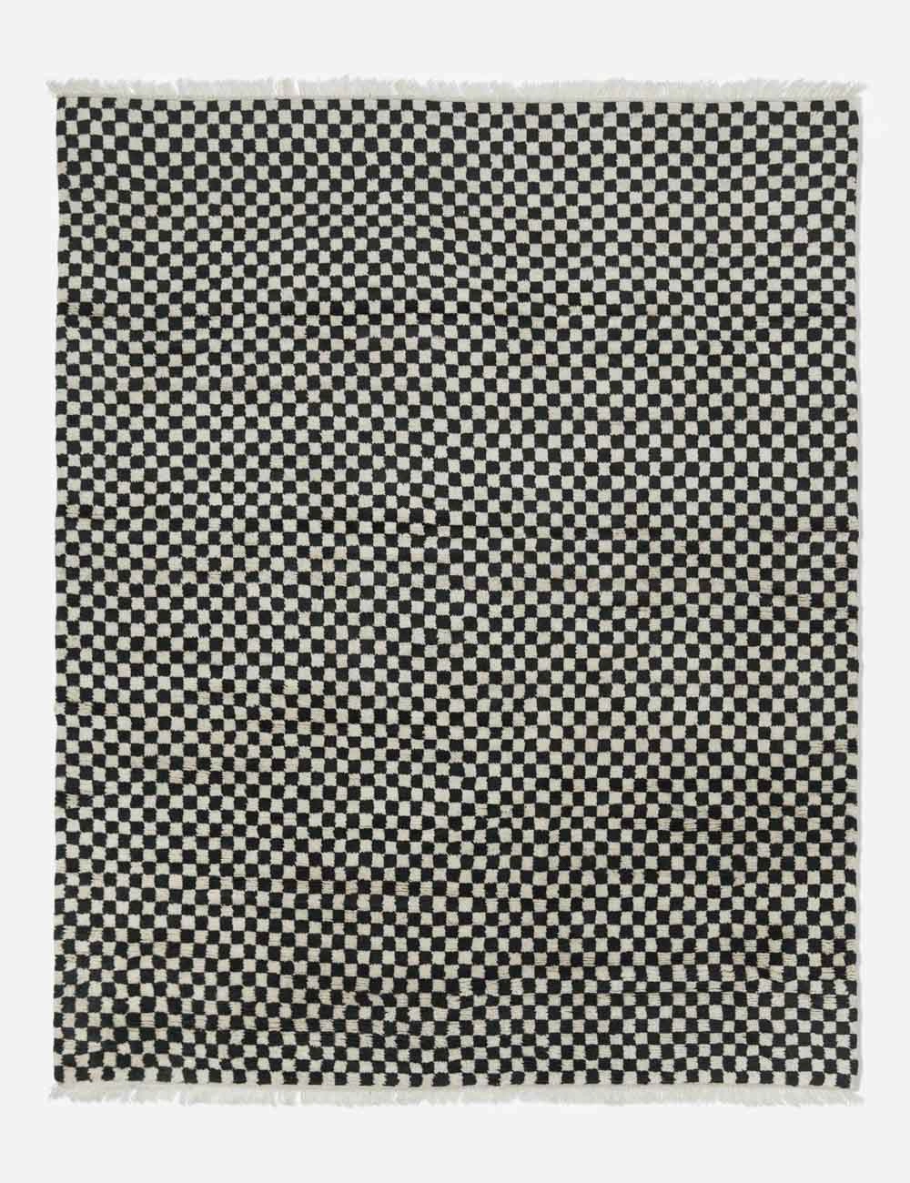 Checkerboard Hand-Knotted Wool Rug by Sarah Sherman Samuel trendy fashion rug