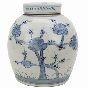 Cherry Blossom Flat Top Jar home display ornament