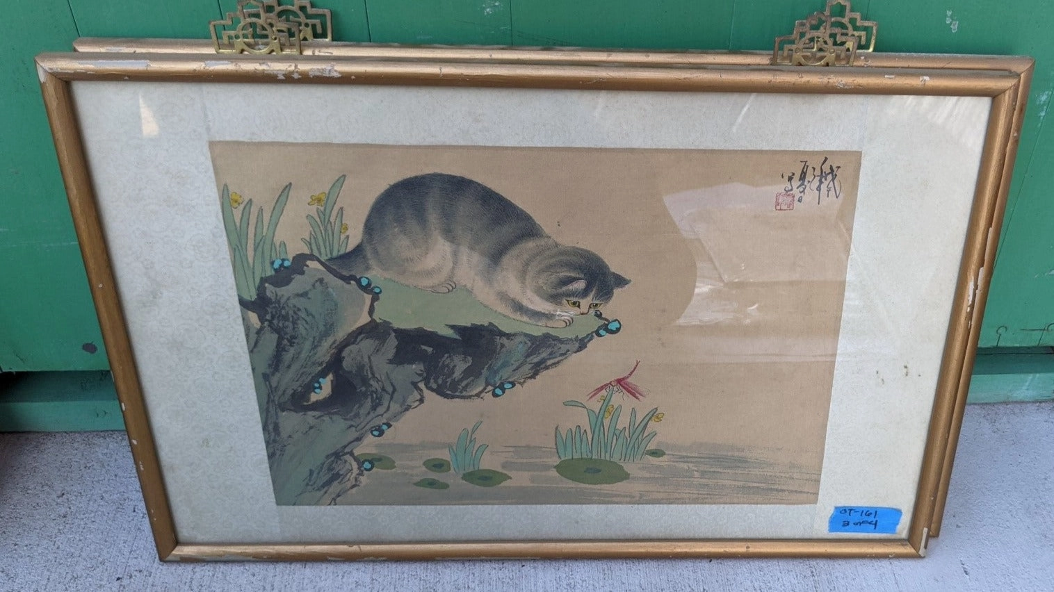 CHINESE CAT PAINTING classic mural painting