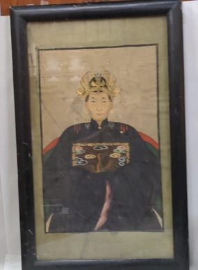 CHINESE EMPRESS WATERCOLOR classic mural painting