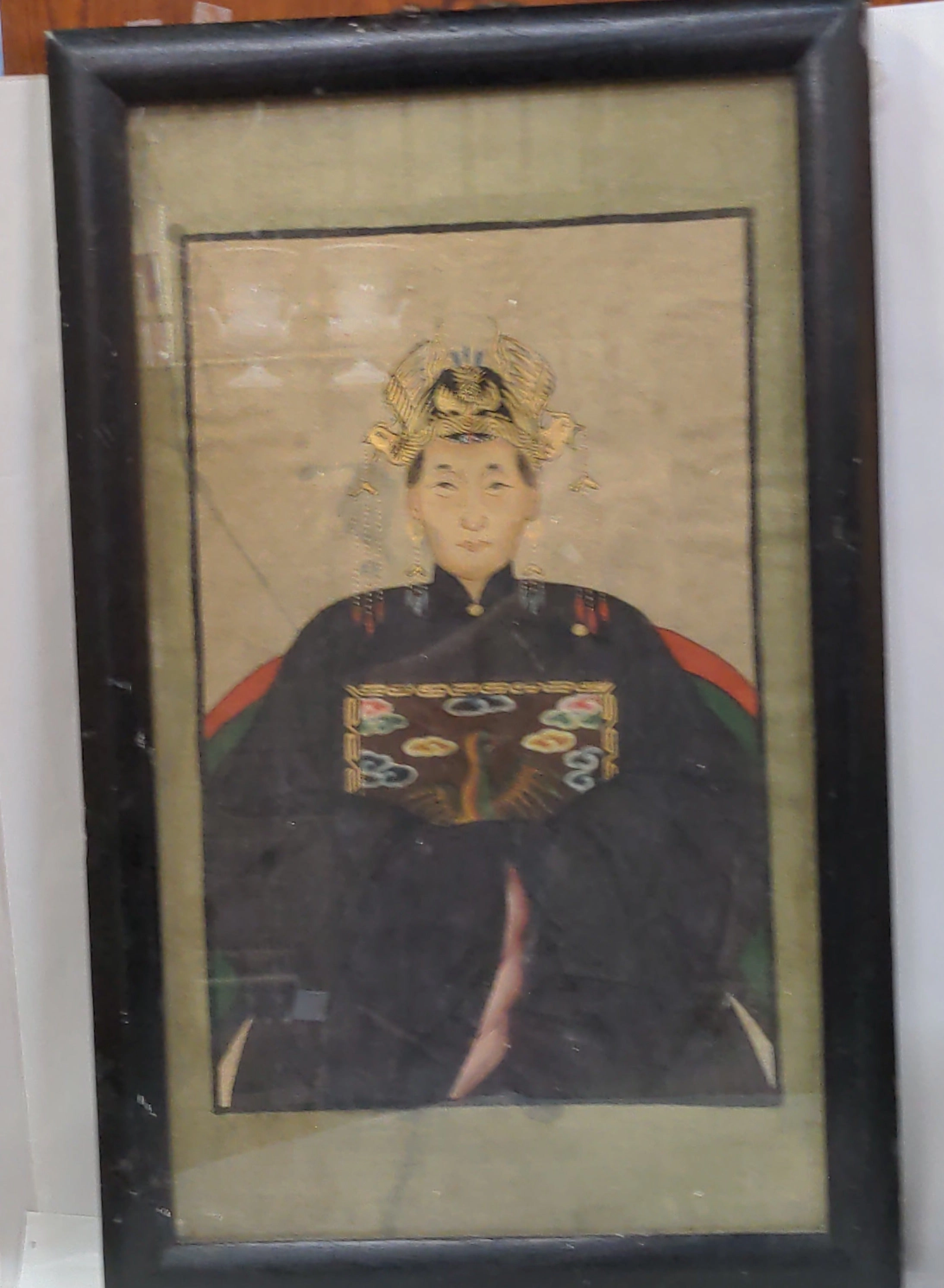 CHINESE EMPRESS WATERCOLOR classic mural painting